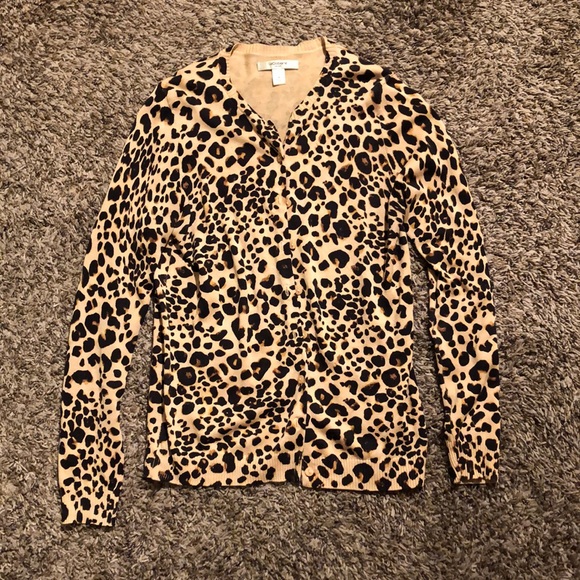 Liz Claiborne Sweaters - Liz Claiborne Leopard Print Cardigan